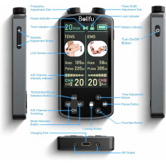 Belifu 4-in-1 TENS EMS Muscle Stimulator: 36 Modes, Pain Relief & Massage
