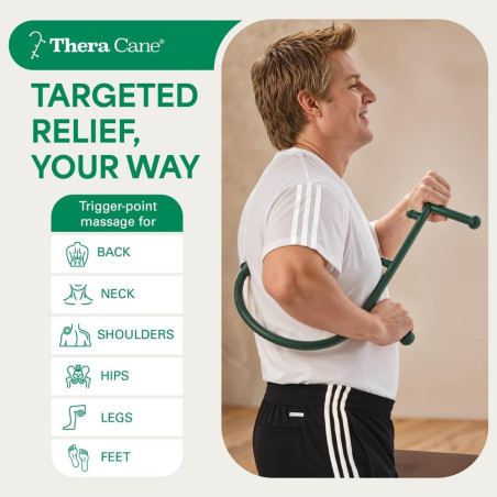 Thera Cane Massager - Green, Single for Effective Pain Relief