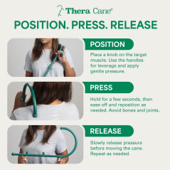 Thera Cane Massager - Green, Single for Effective Pain Relief