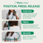 Thera Cane Green Single Massage Tool for Deep Tissue Relief and Muscle Pain Therapy