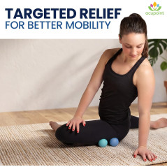 Physical Massage Therapy Ball Set for Yoga, Deep Tissue & Myofascial Release