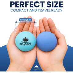 Physical Massage Therapy Ball Set for Yoga, Deep Tissue & Myofascial Release