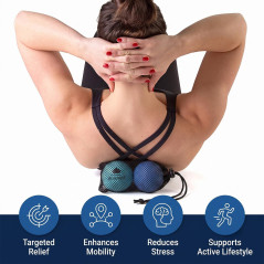 Physical Massage Therapy Ball Set for Yoga, Deep Tissue & Myofascial Release