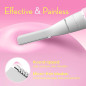 Painless Women’s Facial Hair Remover, Electric Eyebrow Trimmer with Pivoting Head & 2 Replaceable Blades - Pink Painless Women’s Facial Hair Remover, Electric Eyebrow Trimmer with Pivoting Head & 2 Replaceable Blades - Pink
