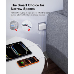 Slim Flat 100W 6-Port USB C Fast Charger Block Charging Station