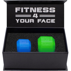 Jawzrsize Pop 'N Go Jaw Enhancer Bundle - 2 Count Blue & Green Face, Neck, Jaw Exerciser & Toner