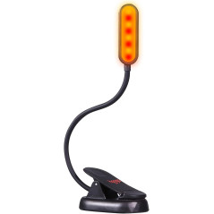 Hooga Amber Book Light – Rechargeable Blue Light Blocking Clip-On Reading Lamp