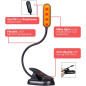 hooga Amber Book Light – Lampe de lecture rechargeable à clip, filtre lumière bleue, dimmable, LED 1600K & 625nm hooga Amber Book Light – Lampe de lecture rechargeable à clip, filtre lumière bleue, dimmable, LED 1600K & 625nm