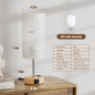 Touch Bedside Table Lamp with Stepless Dimming, USB A+C Ports, and AC Outlet for Bedroom Touch Bedside Table Lamp with Stepless Dimming, USB A+C Ports, and AC Outlet for Bedroom