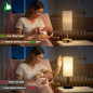 Touch Bedside Table Lamp with Stepless Dimming, USB A+C Ports, and AC Outlet for Bedroom Touch Bedside Table Lamp with Stepless Dimming, USB A+C Ports, and AC Outlet for Bedroom