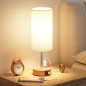 Touch Bedside Table Lamp with Stepless Dimming, USB A+C Ports, and AC Outlet for Bedroom Touch Bedside Table Lamp with Stepless Dimming, USB A+C Ports, and AC Outlet for Bedroom