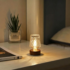 Mini Soft LED Night Light - Battery Operated Glass Lamp with Timer