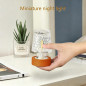 Mini Soft Warm LED Night Light - Portable Battery Operated Glass Lamp with Timer, Art Deco Crystal Color