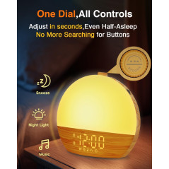 Sunrise Alarm Clock with Sound Machine for Natural Gradual Wake-Up