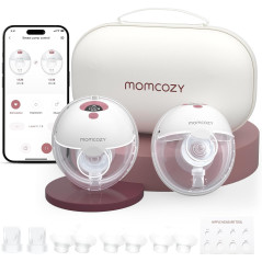 Momcozy M5 Smart Breast Pump 2-Pack - APP Controlled, Cozy Red
