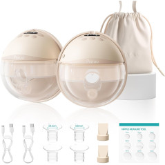 Paruu P16 Pro Tire-lait Portable, Lot de 2, Couleur Champagne