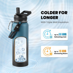 Bouteille Isolante RAYMYLO 40 oz Acier Inoxydable Triple Paroi
