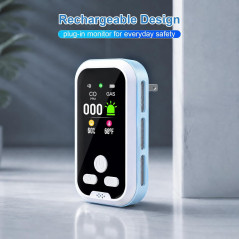 5-in-1 Indoor Air Quality Detector with HD Display – Plug-In Sensor