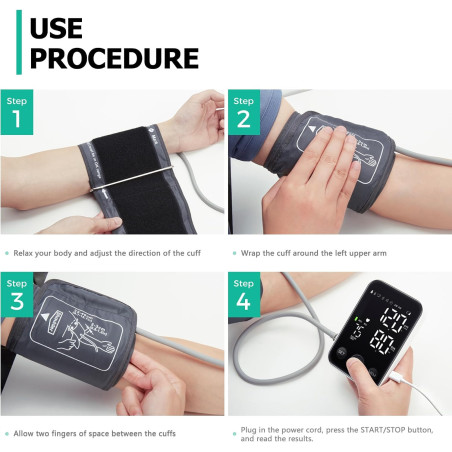Oklar FDA Cleared Upper Arm Blood Pressure Monitor for Accurate Home Use