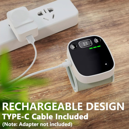 Moniteur de Tension Artérielle Oklar, Rechargeable, Autorisé FDA, Mesure Poignet Précise