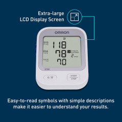 OMRON Silver Upper Arm Blood Pressure Monitor – Accurate & Easy Use