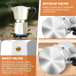Cafetière Moka en Aluminium 2 Tasses pour Espresso et Café Cubain - Cafetière à Induction Cafetière Moka en Aluminium 2 Tasses pour Espresso et Café Cubain - Cafetière à Induction