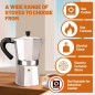 Cafetière Moka en Aluminium 2 Tasses pour Espresso et Café Cubain - Cafetière à Induction Cafetière Moka en Aluminium 2 Tasses pour Espresso et Café Cubain - Cafetière à Induction