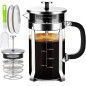 YMMIND Cafetière à Piston en Acier Inoxydable 304 Cuivre 12oz avec 4 Filtres et Verre Borosilicaté Résistant YMMIND Cafetière à Piston en Acier Inoxydable 304 Cuivre 12oz avec 4 Filtres et Verre Borosilicaté Résistant