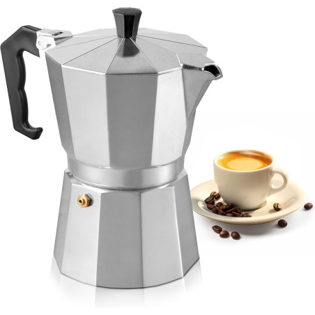 Mixpresso 3 Cup Moka Pot Stovetop Espresso Maker – Italian Cuban Coffee Maker