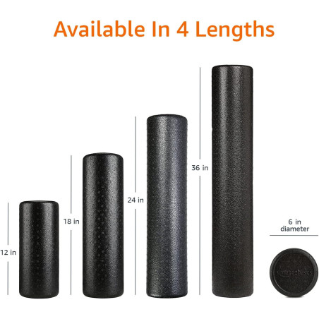 Amazon Basics Rouleau Mousse Haute Densité 24 Noir