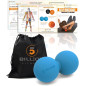 Balle de Massage Arachide - Double Balles Lacrosse pour Thérapie Physique & Libération Myofasciale Balle de Massage Arachide - Double Balles Lacrosse pour Thérapie Physique & Libération Myofasciale