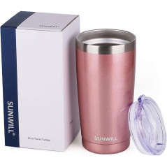 SUNWILL 20 oz Stainless Steel Insulated Coffee Tumbler Travel Mug