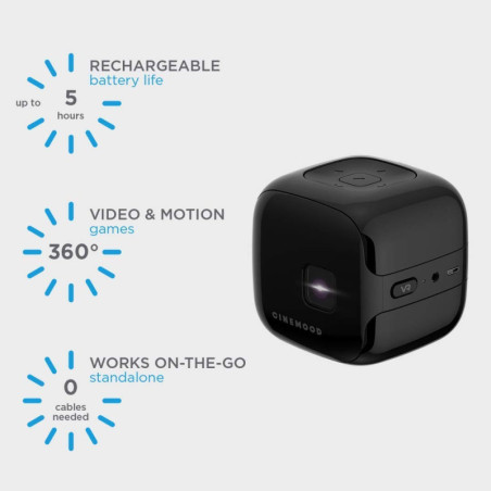 CINEMOOD 360 Smart Projector: Portable Home Theater & Kids Entertainment