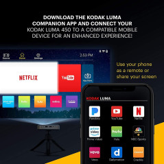 KODAK Luma 450 Portable Projector: Full HD 1080p, 150 Display, Wireless Freedom!